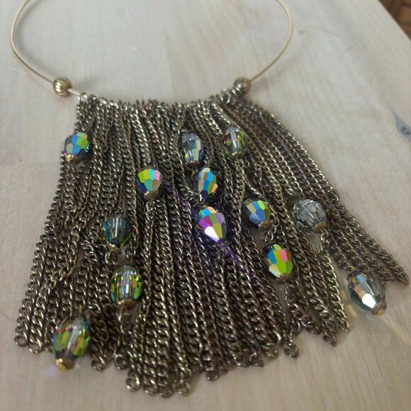 Sexy Choker Necklace with Vintage Czech Crystals - Picture 2 of 2